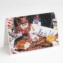 Load image into Gallery viewer, Red Beans and Rice Greeting Cards -  Blank Note Cards – 8-Pack of Artist-Designed Cards with Envelopes