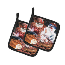 Load image into Gallery viewer, Red Beans and Rice Pot Holders - Set of 2 Decorative Kitchen Helpers | Made in the USA 8536PTHD