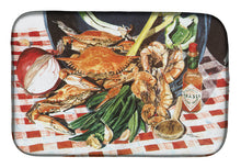 Load image into Gallery viewer, Crab Boil Dish Drying Mat – Absorbent, Artistic Kitchen Essentials 8537DDM