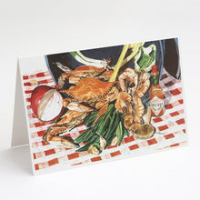 Load image into Gallery viewer, Crab Boil Greeting Cards -  Blank Note Cards – 8-Pack of Artist-Designed Cards with Envelopes