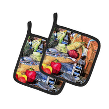 Load image into Gallery viewer, Barq's and Crabs Pot Holders - Set of 2 Decorative Kitchen Helpers | Made in the USA 8538PTHD