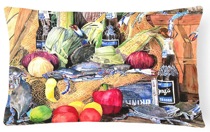 Barq's and Crabs Decorative   Canvas Fabric Pillow