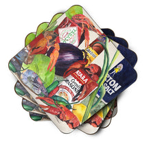 Load image into Gallery viewer, Louisiana Spices Coasters - Set of 4 Lightweight Foam, Absorbent Drink Coasters