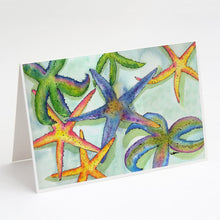 Load image into Gallery viewer, Starfish Greeting Cards -  Blank Note Cards – 8-Pack of Artist-Designed Cards with Envelopes