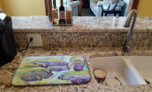 Load image into Gallery viewer, Manatee Dish Drying Mat – Absorbent, Artistic Kitchen Essentials 8544DDM