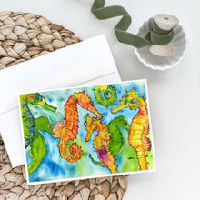 Load image into Gallery viewer, Seahorse Greeting Cards -  Blank Note Cards – 8-Pack of Artist-Designed Cards with Envelopes
