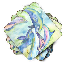 Load image into Gallery viewer, Dolphin  Coasters - Set of 4 Lightweight Foam, Absorbent Drink Coasters