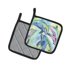 Load image into Gallery viewer, Dolphin Pot Holders - Set of 2 Decorative Kitchen Helpers | Made in the USA 8548PTHD