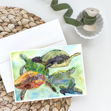 Load image into Gallery viewer, Turtle Loggerhead Family Greeting Cards -  Blank Note Cards – 8-Pack of Artist-Designed Cards with Envelopes