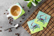 Load image into Gallery viewer, Crab Coasters - Set of 4 Lightweight Foam, Absorbent Drink Coasters