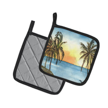 Load image into Gallery viewer, Palm Tree Pot Holders - Set of 2 Decorative Kitchen Helpers | Made in the USA 8551PTHD