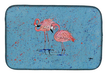 Load image into Gallery viewer, Flamingo Dish Drying Mat – Absorbent, Artistic Kitchen Essentials 8566DDM