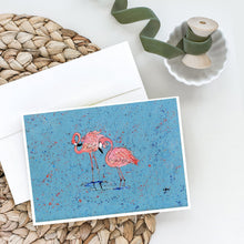 Load image into Gallery viewer, Flamingo Greeting Cards -  Blank Note Cards – 8-Pack of Artist-Designed Cards with Envelopes