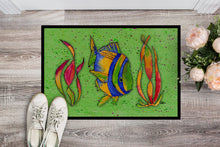 Load image into Gallery viewer, Tropical Fish on Green Doormat - 24x36 Decorative Floor Mat – Indoor/Outdoor Rug