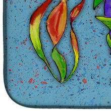 Load image into Gallery viewer, Tropical Fish on Blue Dish Drying Mat – Absorbent, Artistic Kitchen Essentials 8570DDM