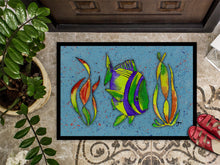 Load image into Gallery viewer, Tropical Fish on Blue Doormat - 24x36 Decorative Floor Mat – Indoor/Outdoor Rug