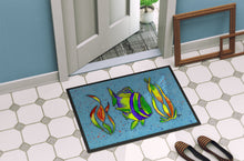Load image into Gallery viewer, Tropical Fish on Blue Doormat - 24x36 Decorative Floor Mat – Indoor/Outdoor Rug