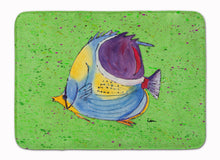 Load image into Gallery viewer, Tropical Fish on Green Machine Washable Memory Foam Mat 8574RUG