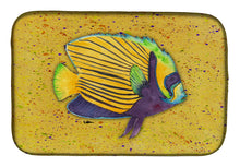 Load image into Gallery viewer, Tropical Fish on Mustard Dish Drying Mat – Absorbent, Artistic Kitchen Essentials 8577DDM