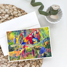 Load image into Gallery viewer, Parrot  Parrot Head Greeting Cards -  Blank Note Cards – 8-Pack of Artist-Designed Cards with Envelopes
