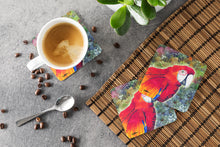 Load image into Gallery viewer, Parrot  Coasters - Set of 4 Lightweight Foam, Absorbent Drink Coasters