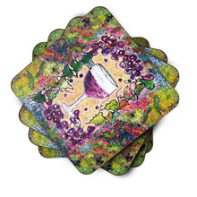 Load image into Gallery viewer, Wine  Coasters - Set of 4 Lightweight Foam, Absorbent Drink Coasters