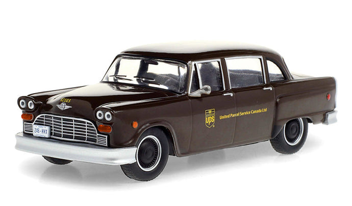 Greenlight 86196 1/43 Scale UPS Canada Ltd - 1975 Checker Taxicab Parcel