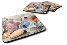 Load image into Gallery viewer, Sea Shells Coasters - Set of 4 Lightweight Foam, Absorbent Drink Coasters