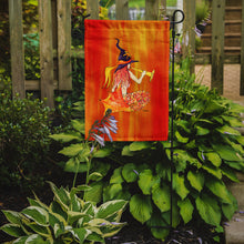 Load image into Gallery viewer, Mermaid in Witches Hat Halloween Garden Flag – Decorative Outdoor Yard Flag
