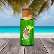 Load image into Gallery viewer, Christmas Mermaid in Lights Slim Can Hugger – Fun &amp; Functional Drink Coolers 8631MUK