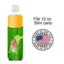 Load image into Gallery viewer, Christmas Mermaid in Lights Slim Can Hugger – Fun &amp; Functional Drink Coolers 8631MUK