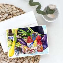 Load image into Gallery viewer, Crystal Hot Sauce with Seafood Greeting Cards -  Blank Note Cards – 8-Pack of Artist-Designed Cards with Envelopes