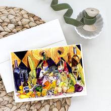 Load image into Gallery viewer, Crystal Hot Sauce with Fleur De lis and Wine Greeting Cards -  Blank Note Cards – 8-Pack of Artist-Designed Cards with Envelopes
