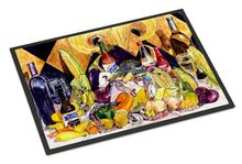 Load image into Gallery viewer, Crystal Hot Sauce with Fleur De lis and Wine Doormat - 24x36 Decorative Floor Mat – Indoor/Outdoor Rug
