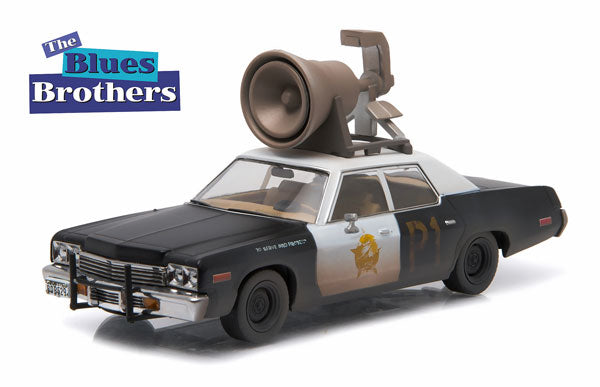 Greenlight 86423 1/43 Scale The Bluesmobile - 1974 Chicago Police Dodge Monaco