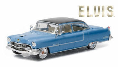 Greenlight 86493 1/43 Scale 1955 Cadillac Fleetwood Series 60 Blue Cadillac Hollywood