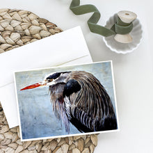 Load image into Gallery viewer, Blue Heron Greeting Cards -  Blank Note Cards – 8-Pack of Artist-Designed Cards with Envelopes