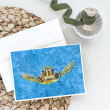 Load image into Gallery viewer, Turtle  Coming at you Greeting Cards -  Blank Note Cards – 8-Pack of Artist-Designed Cards with Envelopes