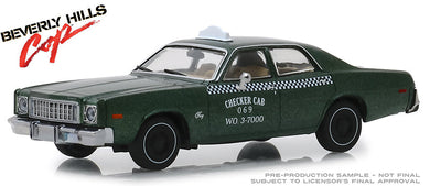 Greenlight 86566 1/43 Scale 1976 Plymouth Fury Checker Cab 069 WO. 3-7000