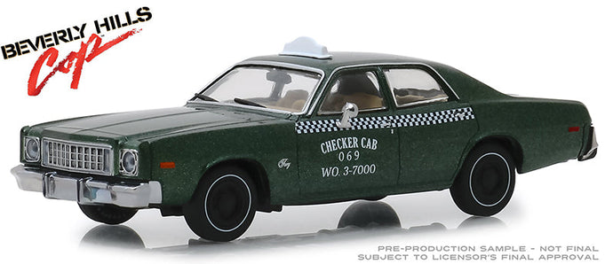 Greenlight 86566 1/43 Scale 1976 Plymouth Fury Checker Cab 069 WO. 3-7000