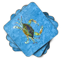 Load image into Gallery viewer, Crab Coasters - Set of 4 Lightweight Foam, Absorbent Drink Coasters