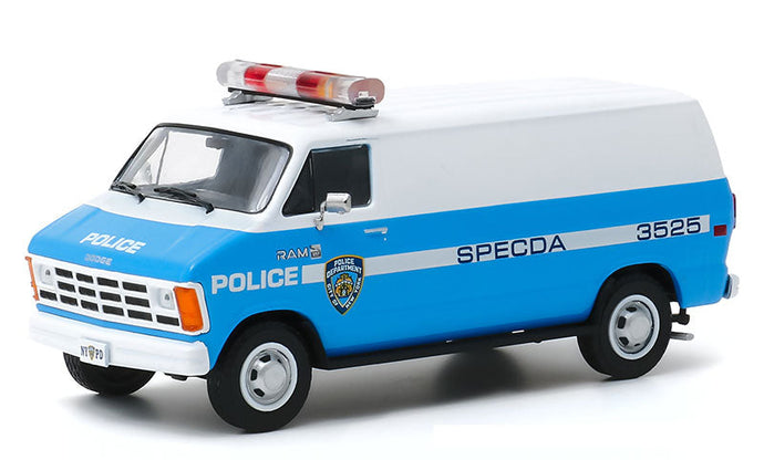 Greenlight 86577 1/43 Scale NYPD - 1987 Dodge Ram 1500 Van
