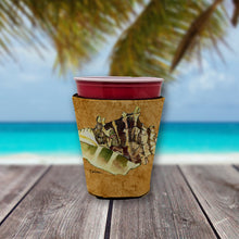 Load image into Gallery viewer, Shells on gold Cup Hugger - Reusable Party Cup Sleeve with Personality