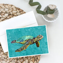 Load image into Gallery viewer, Loggerhead Turtle Greeting Cards -  Blank Note Cards – 8-Pack of Artist-Designed Cards with Envelopes