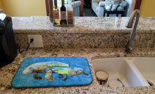 Load image into Gallery viewer, Manatee Dish Drying Mat – Absorbent, Artistic Kitchen Essentials 8660DDM