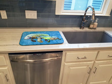 Load image into Gallery viewer, Manatee Dish Drying Mat – Absorbent, Artistic Kitchen Essentials 8660DDM