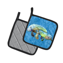 Load image into Gallery viewer, Manatee Pot Holders - Set of 2 Decorative Kitchen Helpers | Made in the USA 8660PTHD