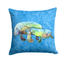 Load image into Gallery viewer, Manatee Throw Pillow - Momma and Baby - Indoor &amp; Outdoor Coastal Home Accent