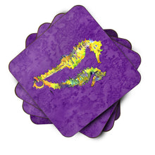 Load image into Gallery viewer, Seahorse  Coasters - Set of 4 Lightweight Foam, Absorbent Drink Coasters