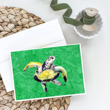Load image into Gallery viewer, Loggerhead Turtle  Dancing Greeting Cards -  Blank Note Cards – 8-Pack of Artist-Designed Cards with Envelopes